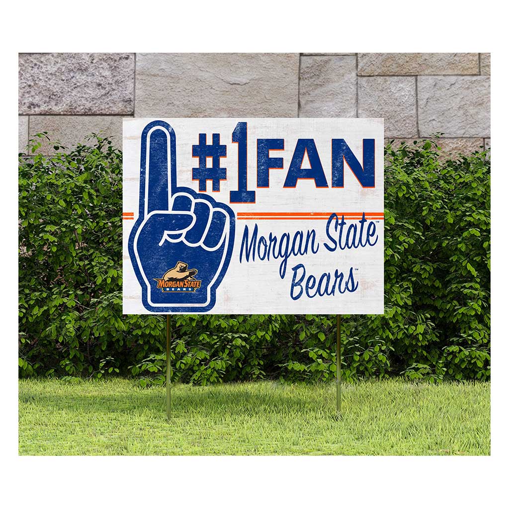 18x24 Lawn Sign #1 Fan Morgan State Bears