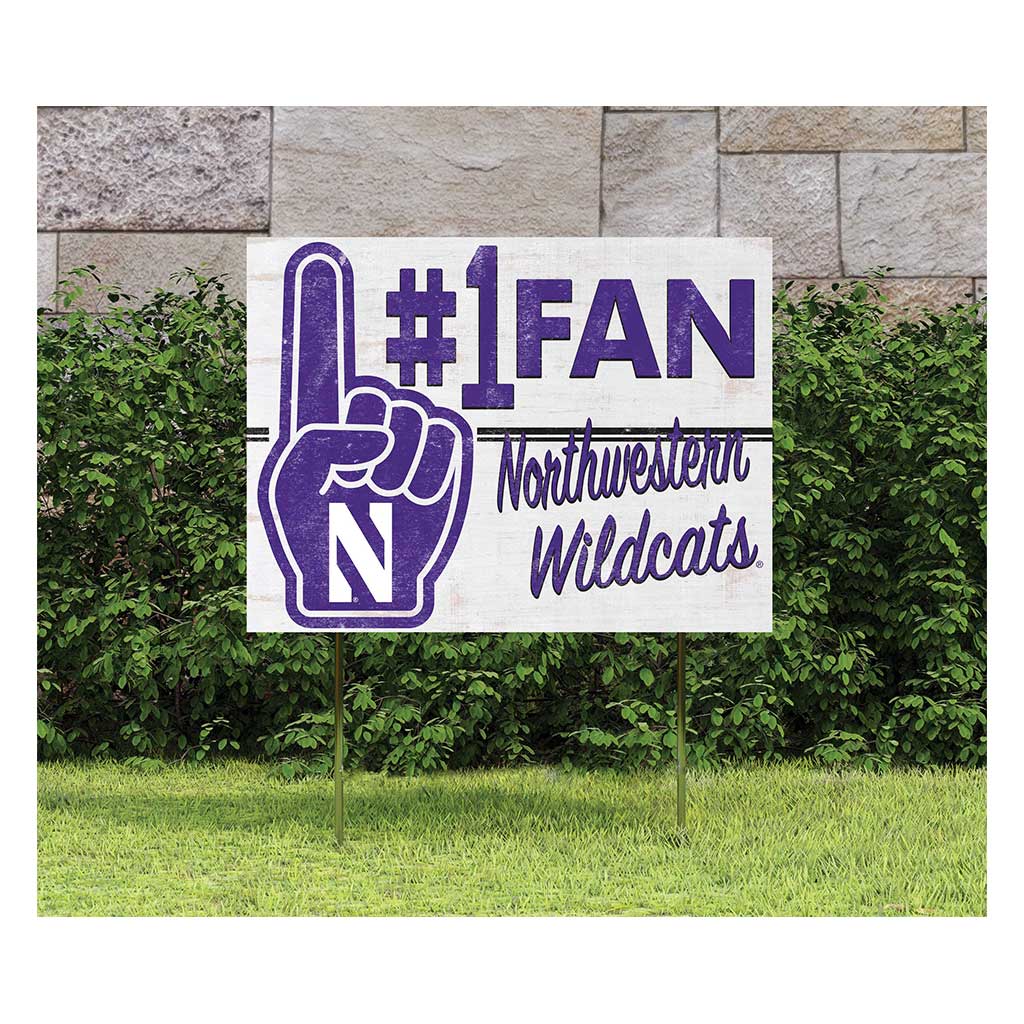 18x24 Lawn Sign #1 Fan Northwestern Wildcats