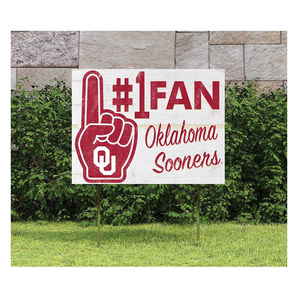 18x24 Lawn Sign #1 Fan Oklahoma Sooners