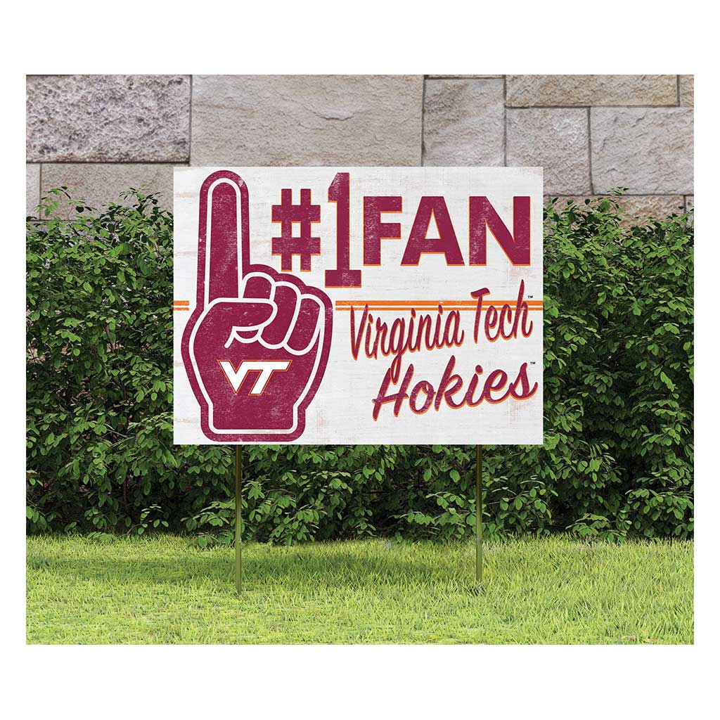 18x24 Lawn Sign #1 Fan Virginia Tech Hokies
