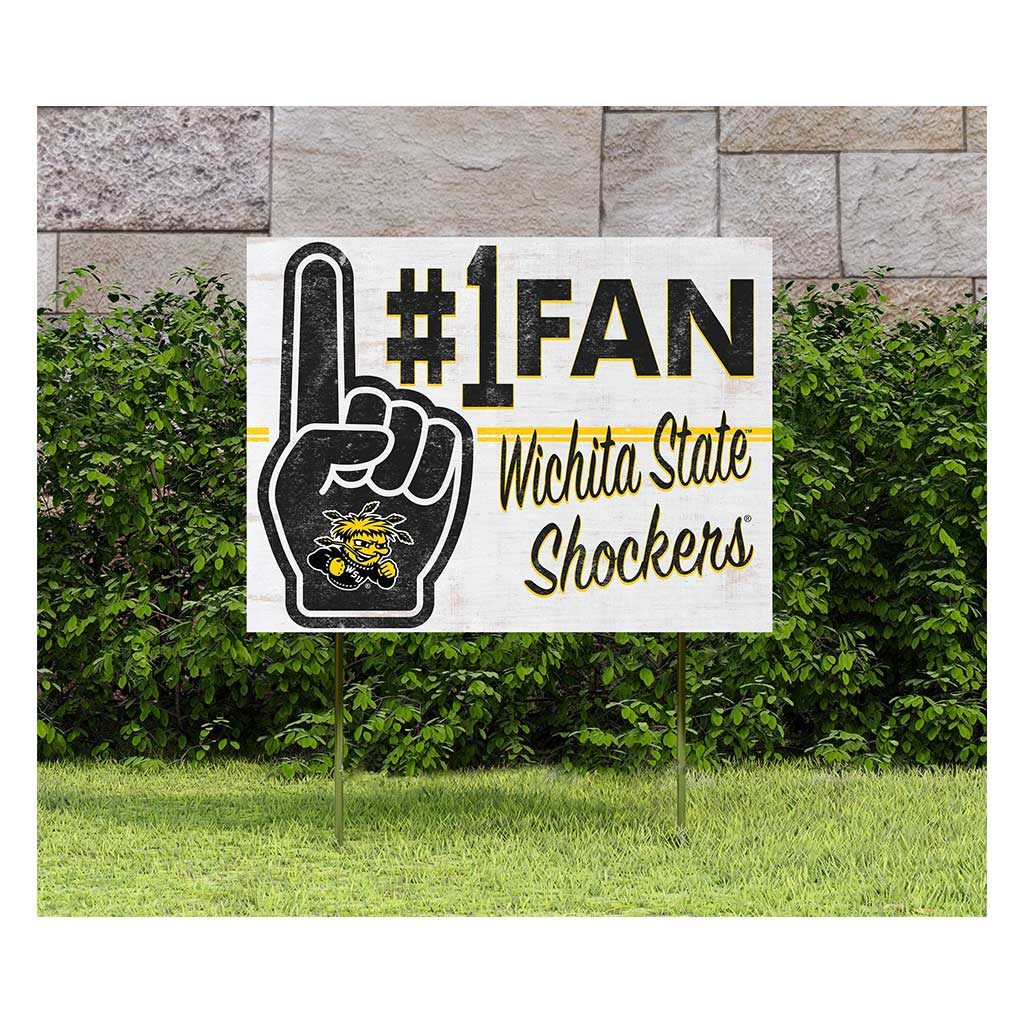 18x24 Lawn Sign #1 Fan Wichita State Shockers