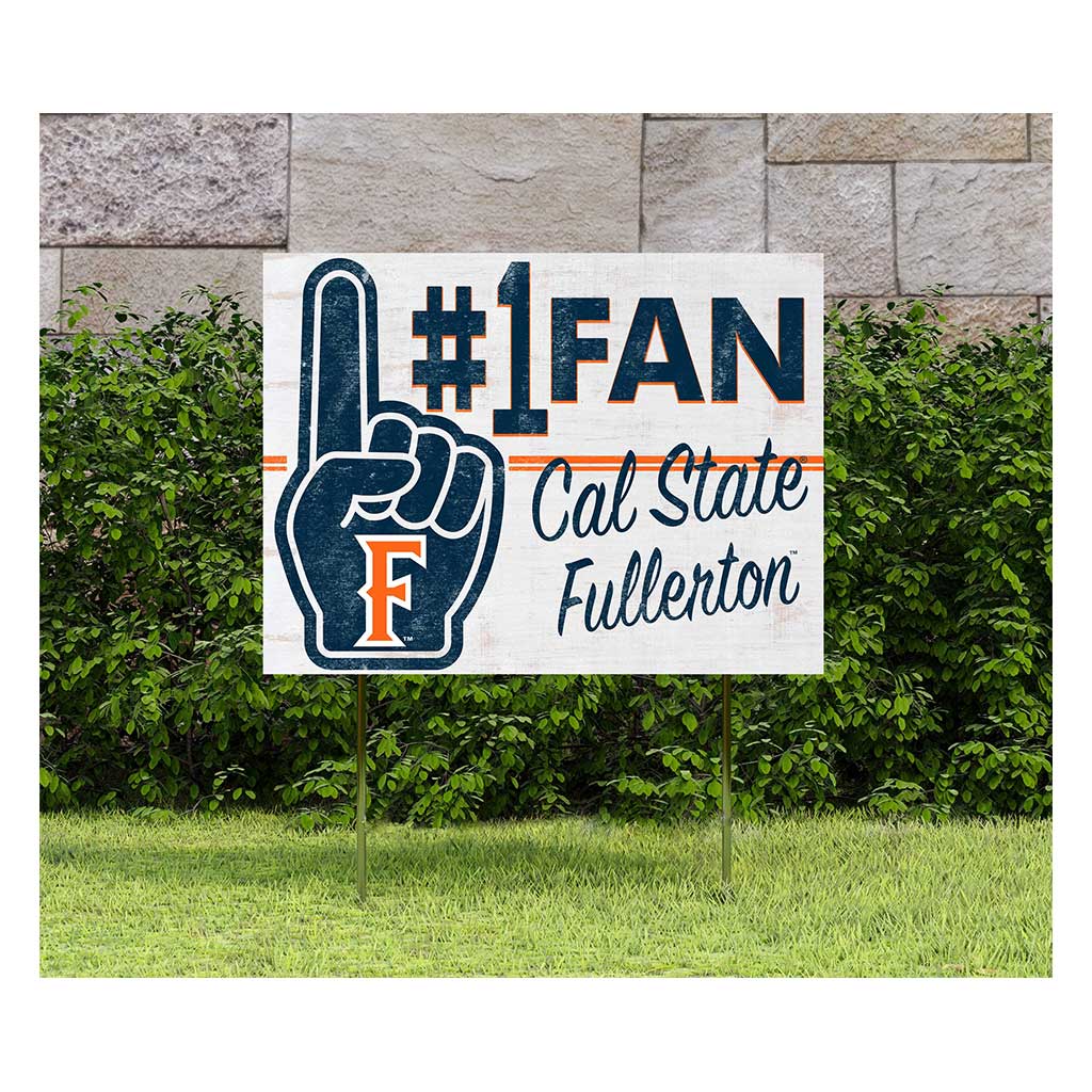 18x24 Lawn Sign #1 Fan Cal State Fullerton Titans