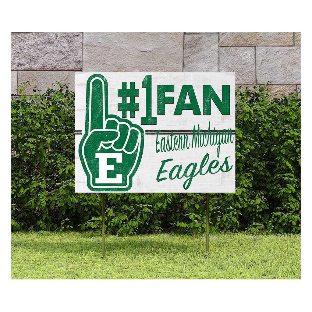 18x24 Lawn Sign #1 Fan Eastern Michigan Eagles