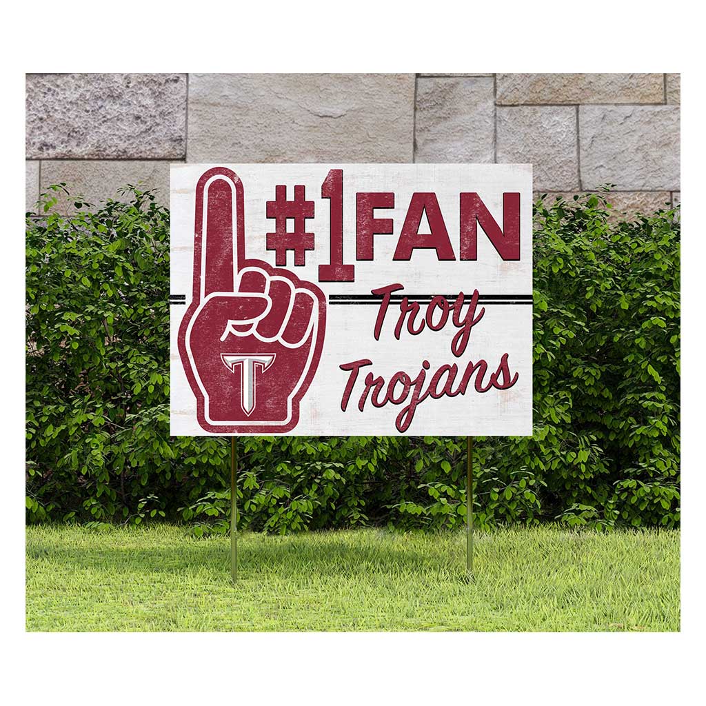 18x24 Lawn Sign #1 Fan Troy Trojans