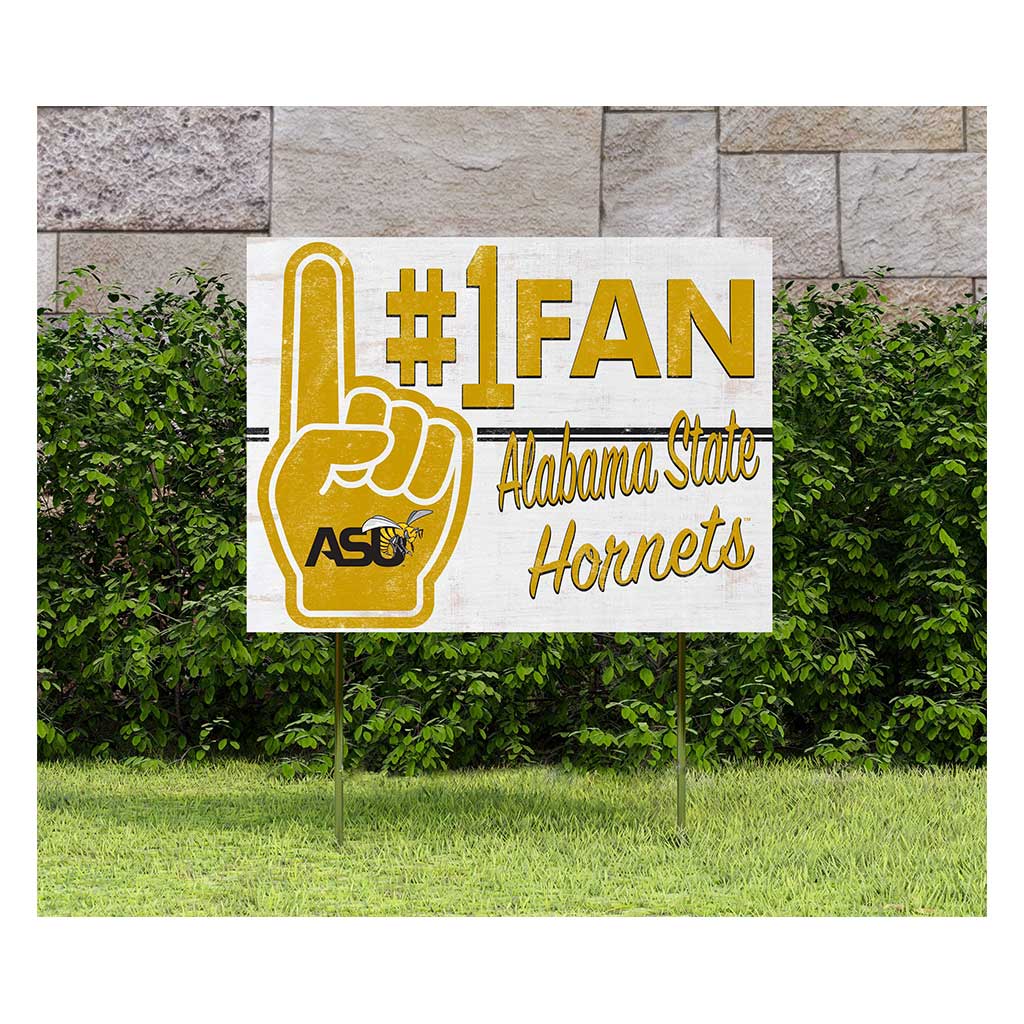 18x24 Lawn Sign #1 Fan Alabama State HORNETS
