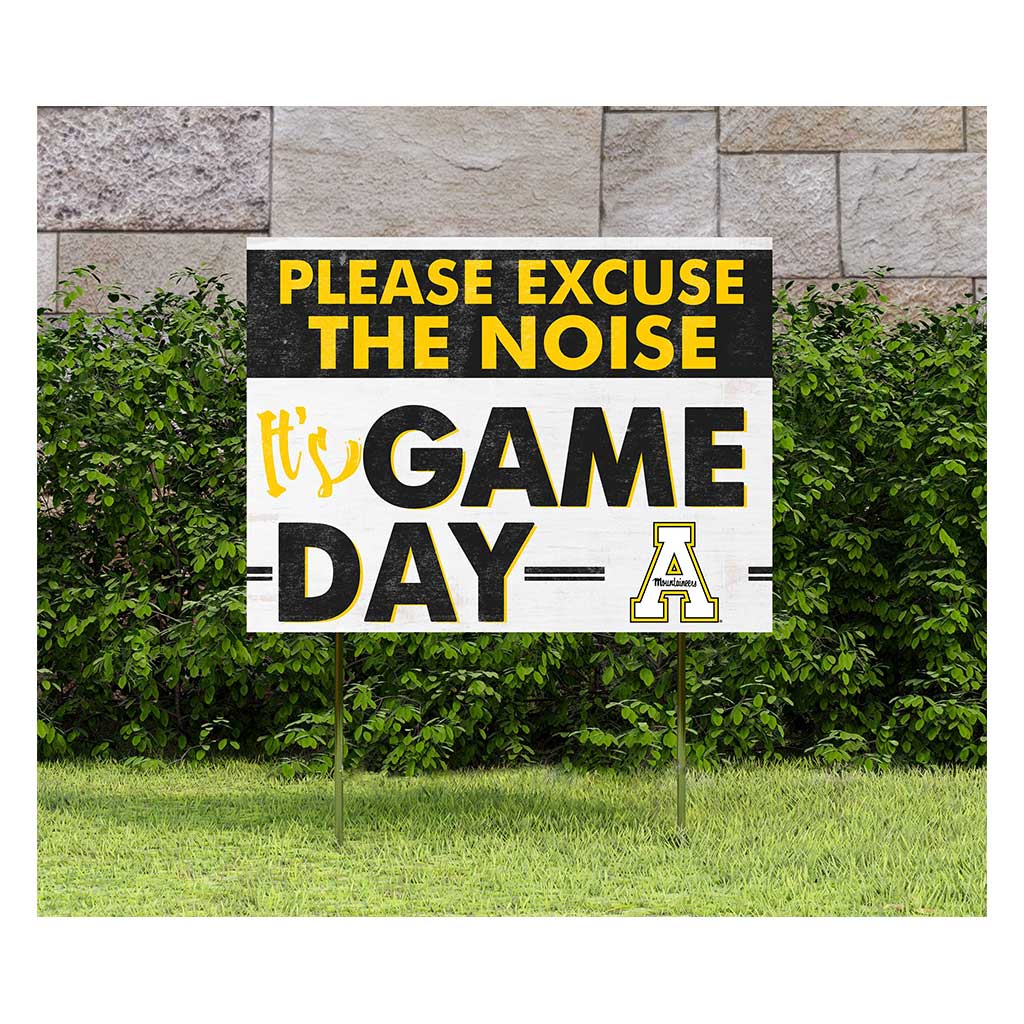 18x24 Lawn Sign Excuse the Noise Appalachian State Mountaineers