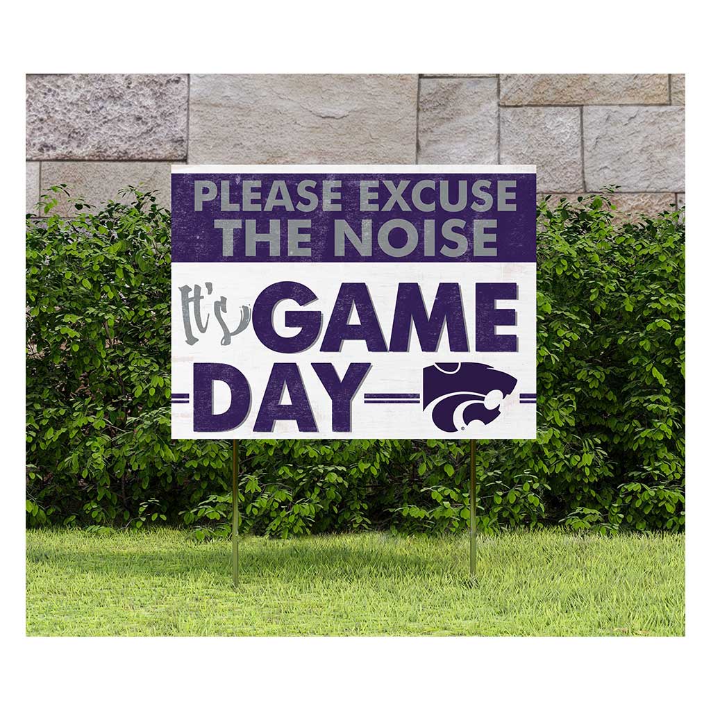 18x24 Lawn Sign Excuse the Noise Kansas State Wildcats