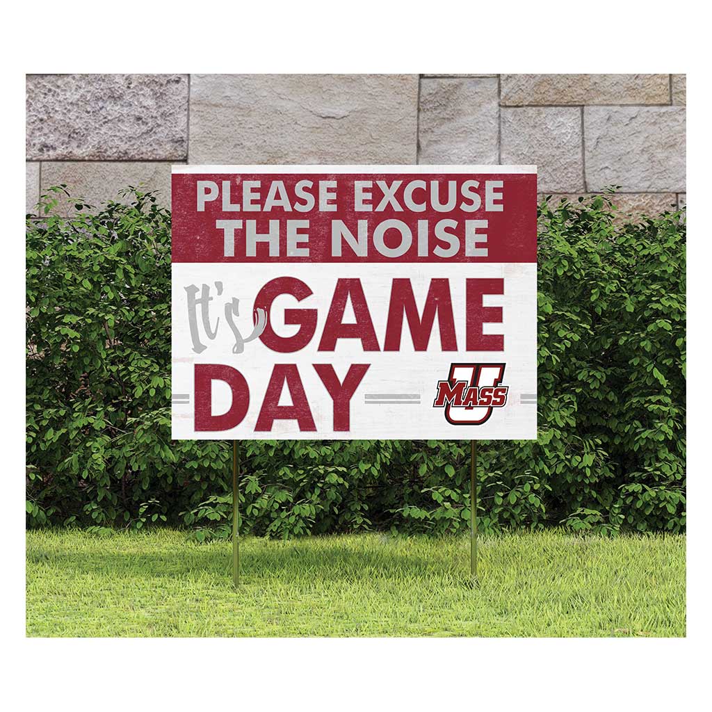 18x24 Lawn Sign Excuse the Noise UMASS Amherst Minutemen