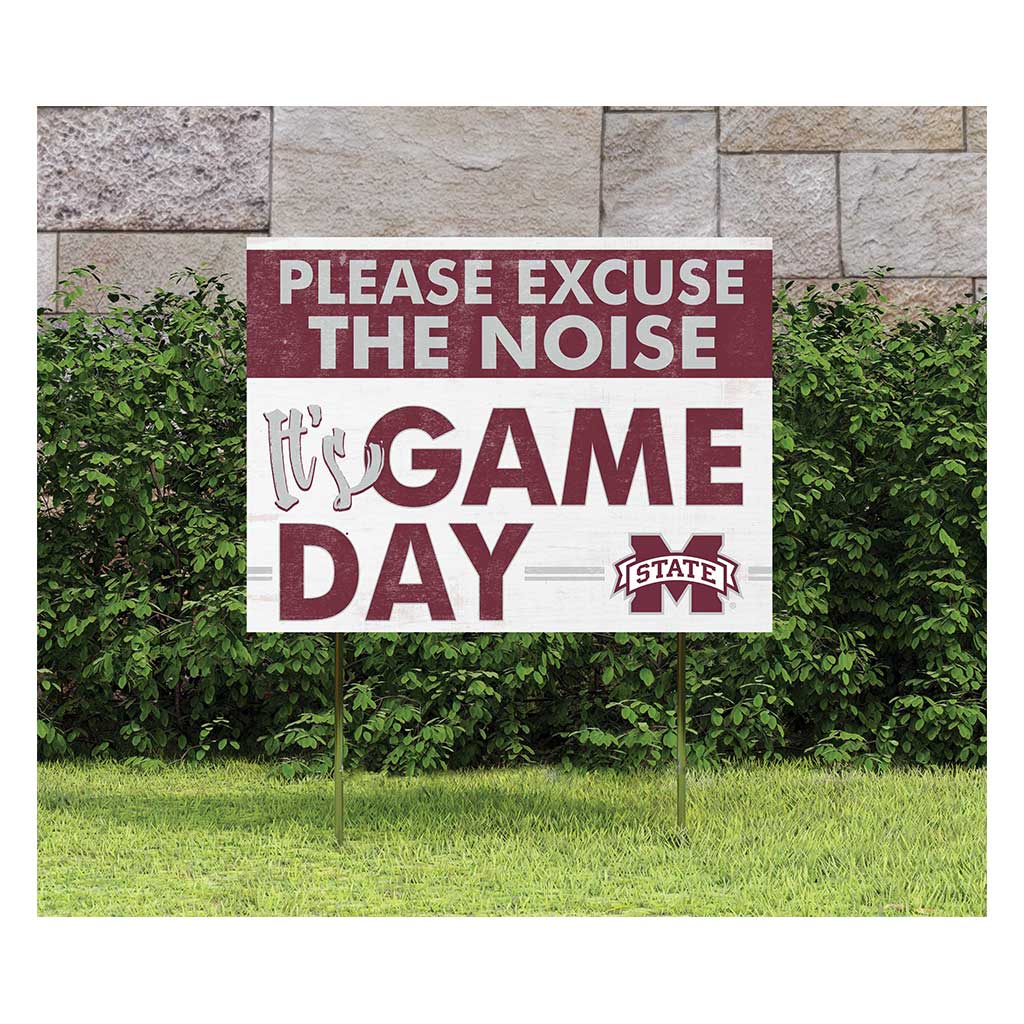 18x24 Lawn Sign Excuse the Noise Mississippi State Bulldogs