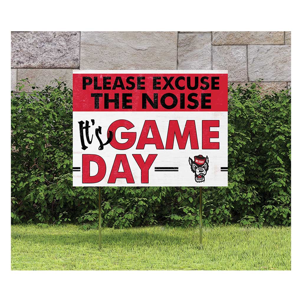 18x24 Lawn Sign Excuse the Noise North Carolina State Wolfpack