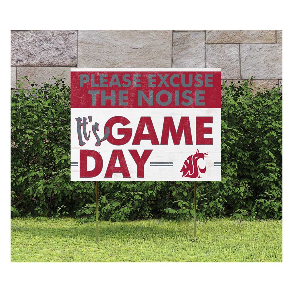 18x24 Lawn Sign Excuse the Noise Washington State Cougars