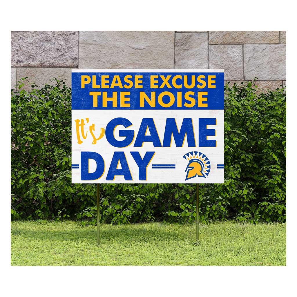 18x24 Lawn Sign Excuse the Noise San Jose State Spartans