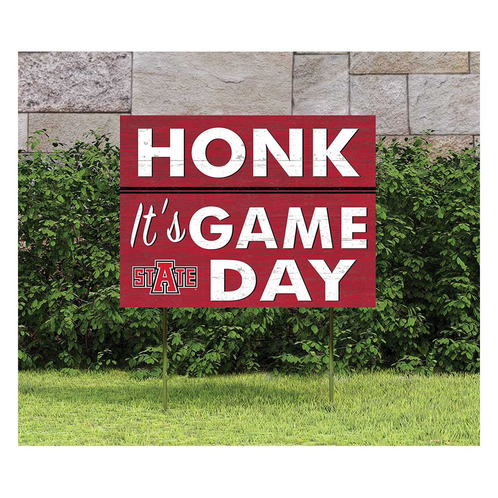 18x24 Lawn Sign Honk Game Day Arkansas State Red Wolves