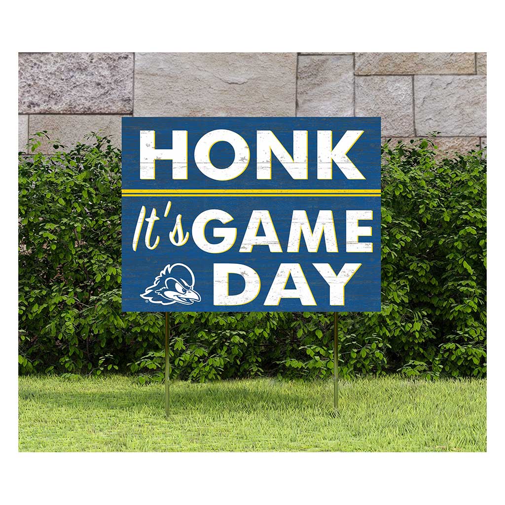 18x24 Lawn Sign Honk Game Day Delaware Fightin Blue Hens