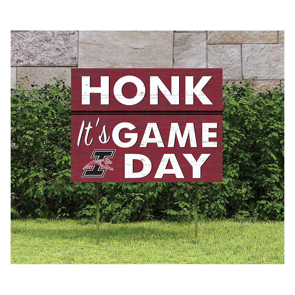 18x24 Lawn Sign Honk Game Day Earlham College Hustlin Quakers