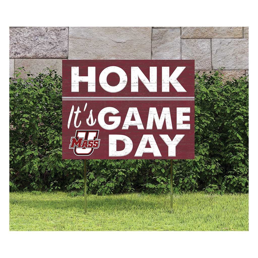 18x24 Lawn Sign Honk Game Day UMASS Amherst Minutemen