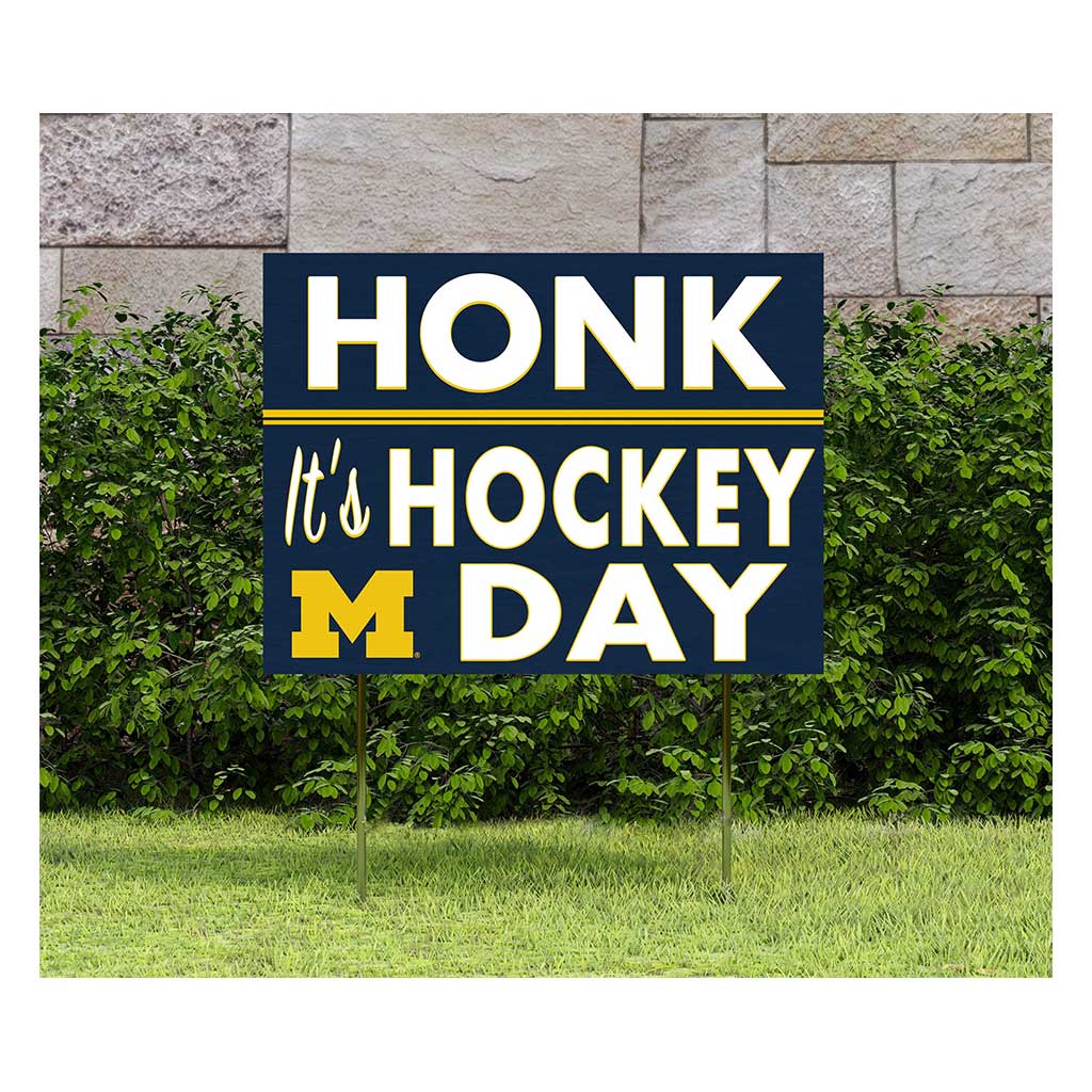 18x24 Lawn Sign Honk Game Day Michigan Wolverines Hockey