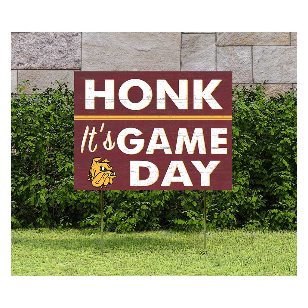 18x24 Lawn Sign Honk Game Day Minnesota (Duluth) Bulldogs