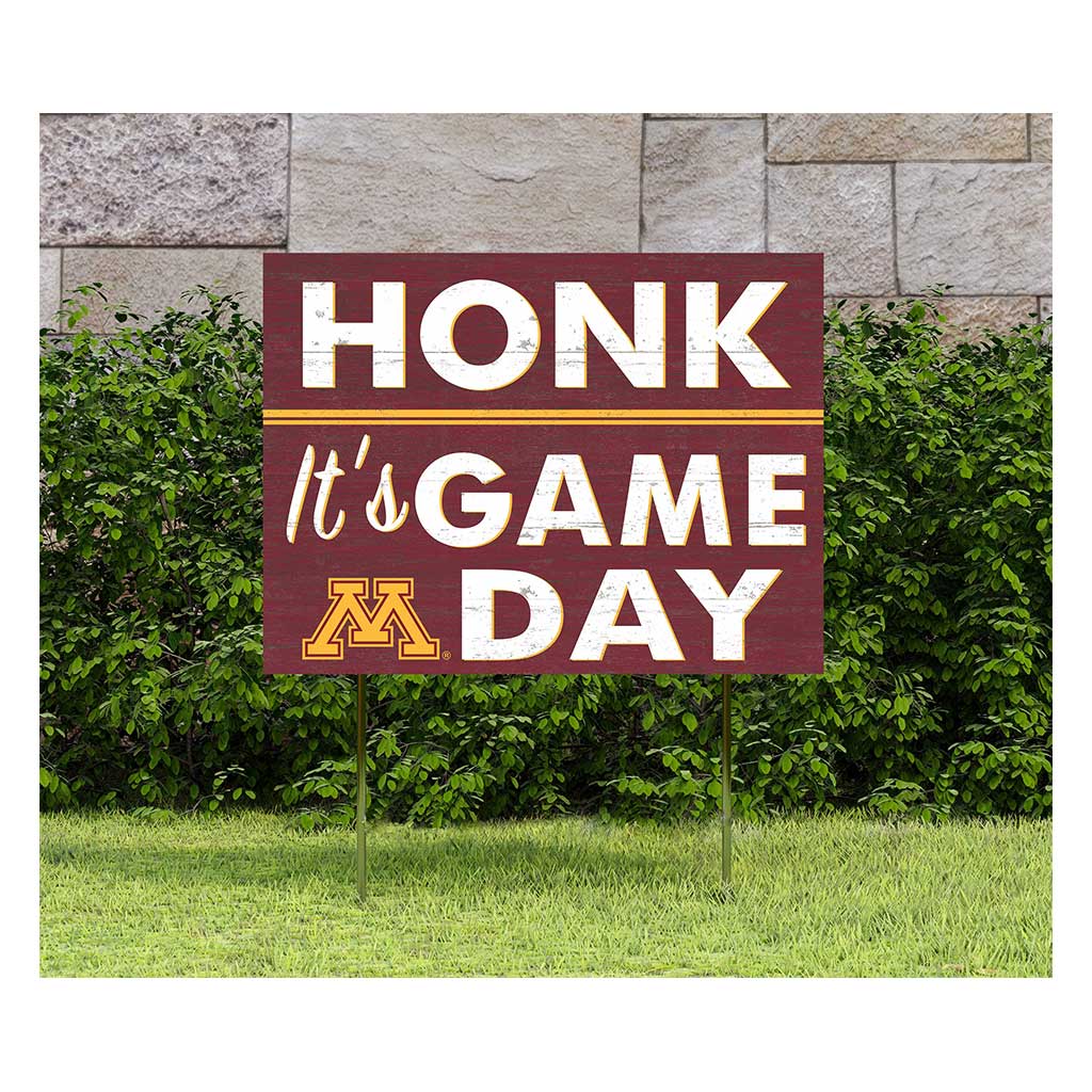 18x24 Lawn Sign Honk Game Day Minnesota Golden Gophers