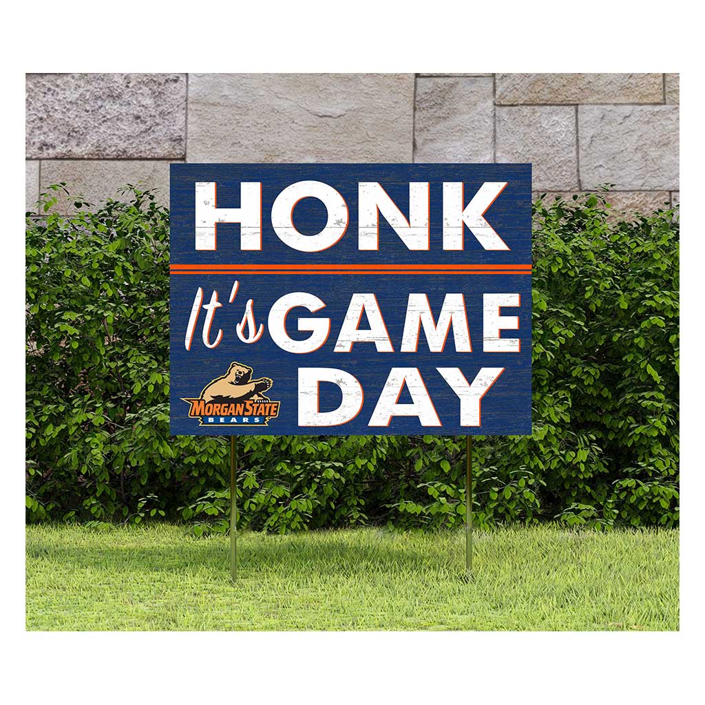 18x24 Lawn Sign Honk Game Day Morgan State Bears