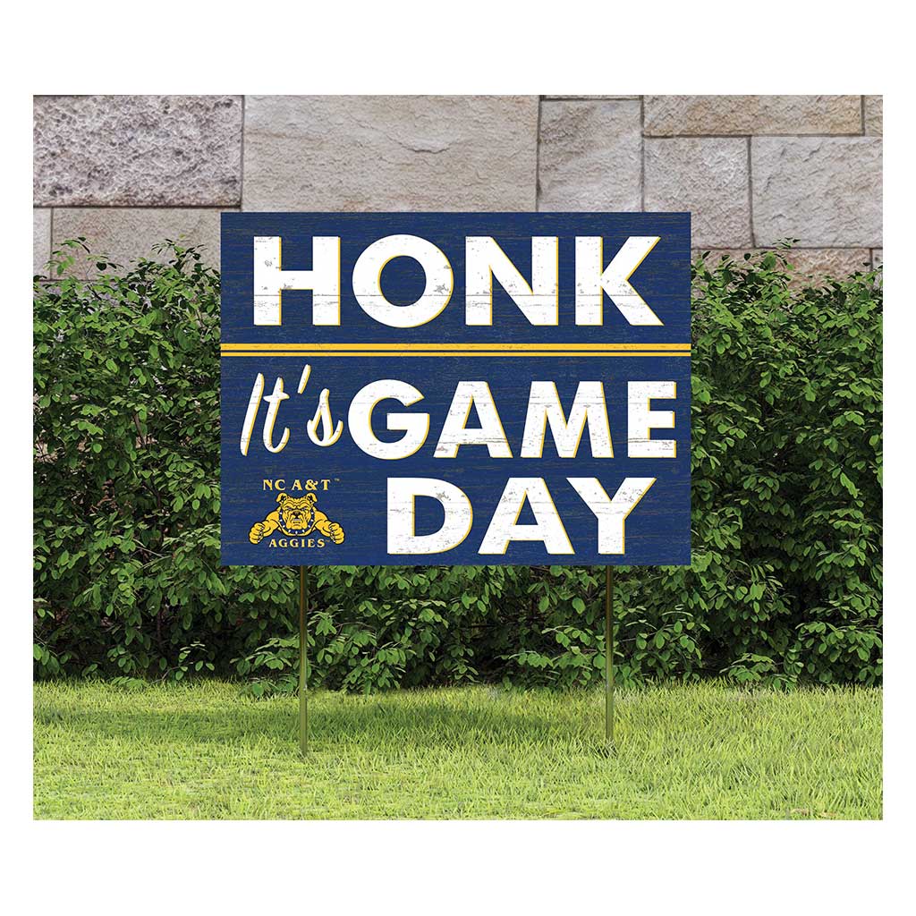 18x24 Lawn Sign Honk Game Day North Carolina A&T Aggies