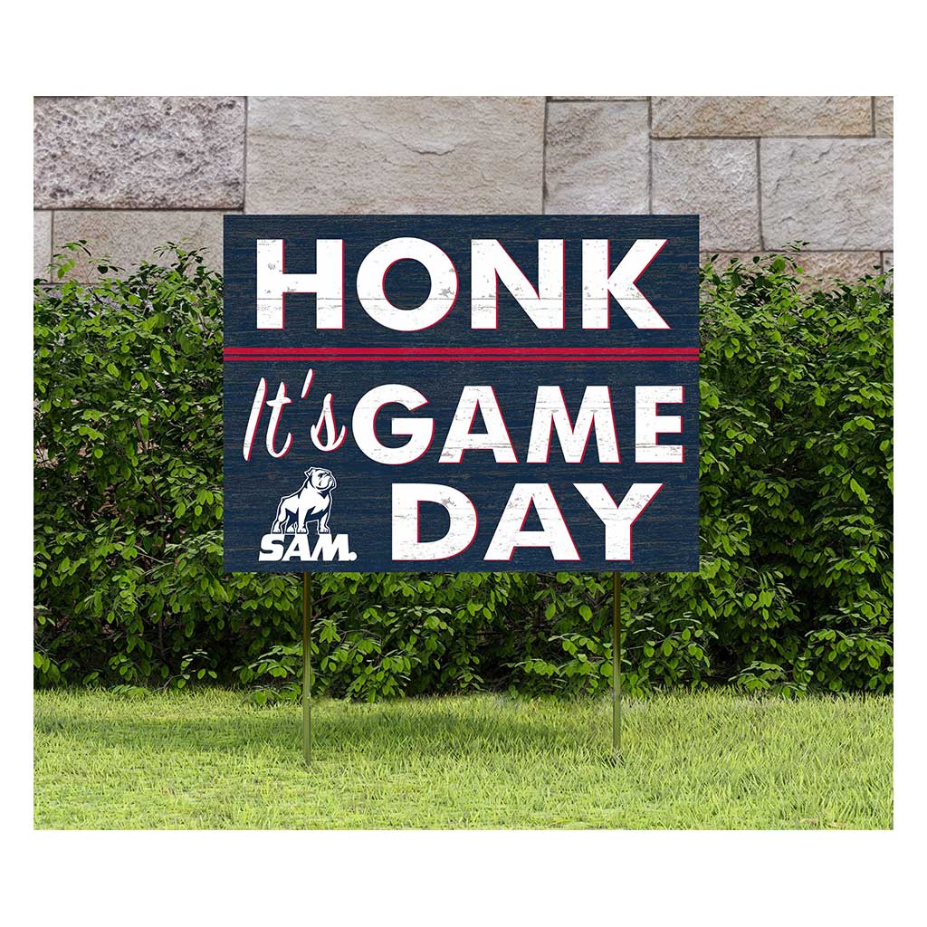 18x24 Lawn Sign Honk Game Day Samford Bulldogs
