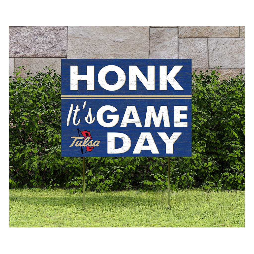 18x24 Lawn Sign Honk Game Day Tulsa Golden Hurricane