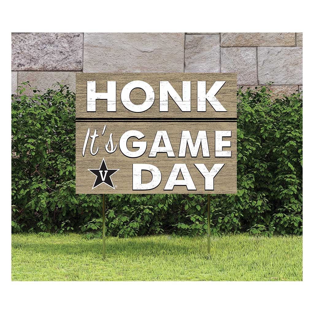 18x24 Lawn Sign Honk Game Day Vanderbilt Commodores