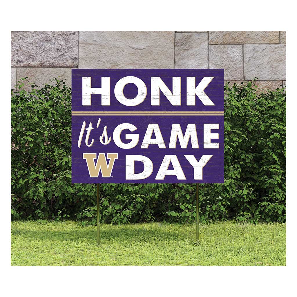 18x24 Lawn Sign Honk Game Day Washington Huskies