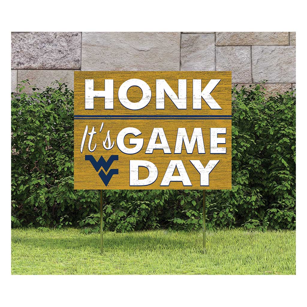 18x24 Lawn Sign Honk Game Day West Virginia Mountaineers