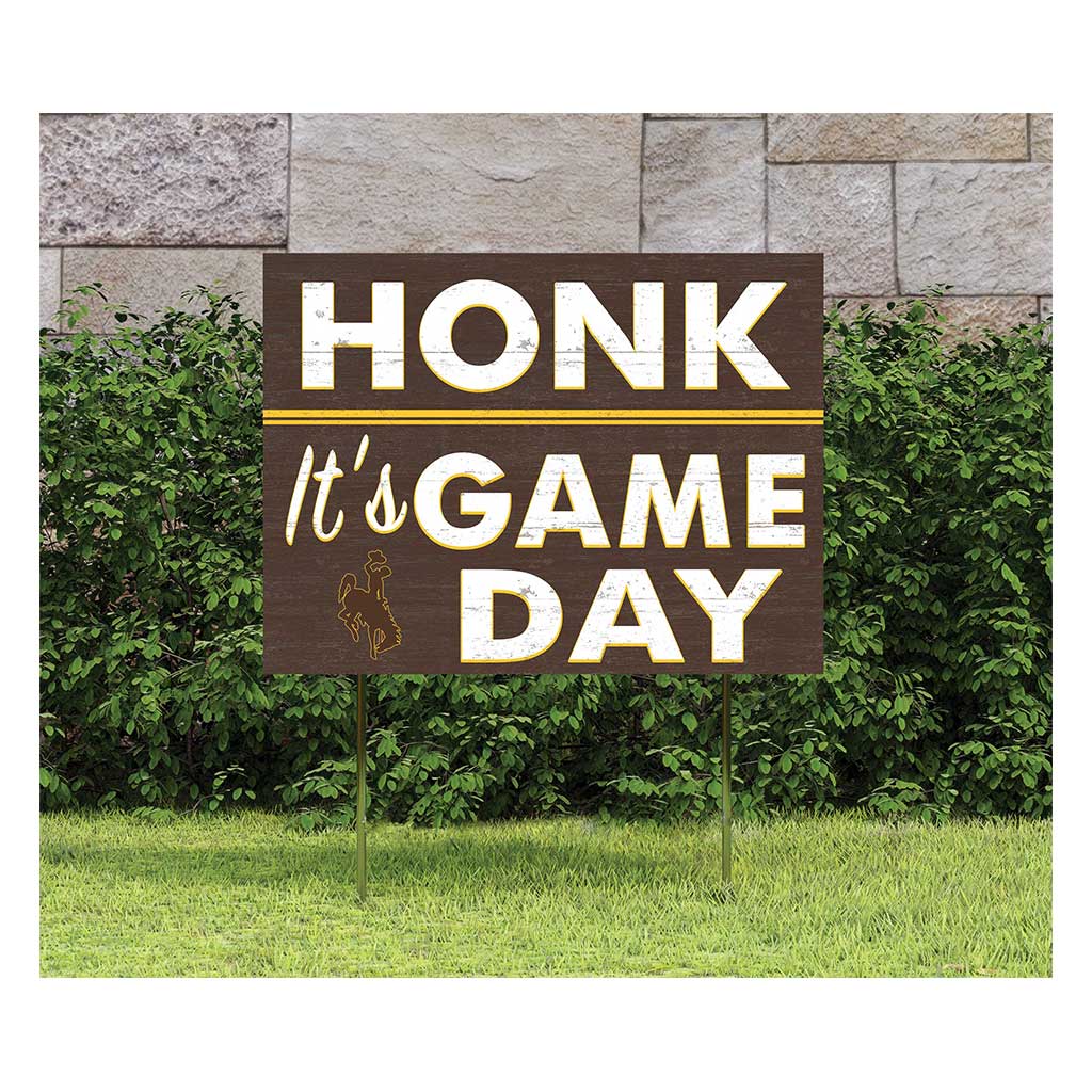 18x24 Lawn Sign Honk Game Day Wyoming Cowboys