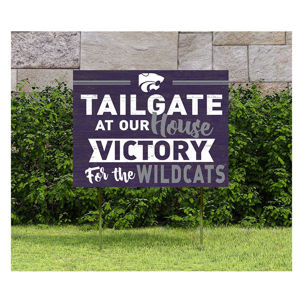 18x24 Lawn Sign Tailgate at Our House Kansas State Wildcats
