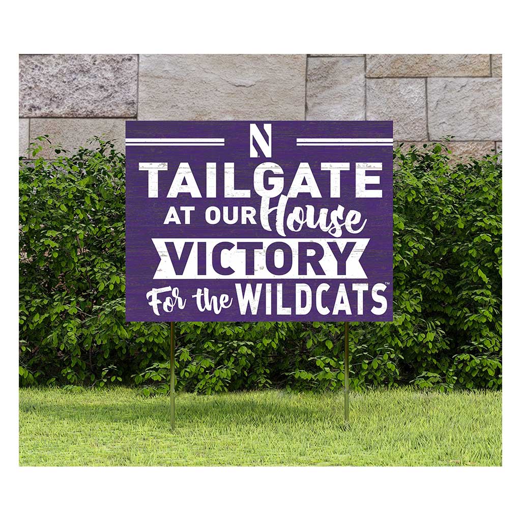 18x24 Lawn Sign Tailgate at Our House Northwestern Wildcats