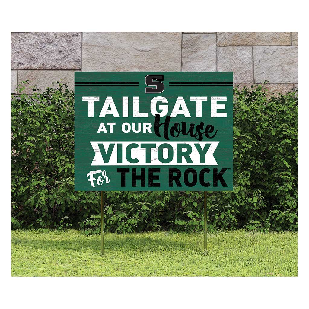 18x24 Lawn Sign Tailgate at Our House Slippery Rock The Rock