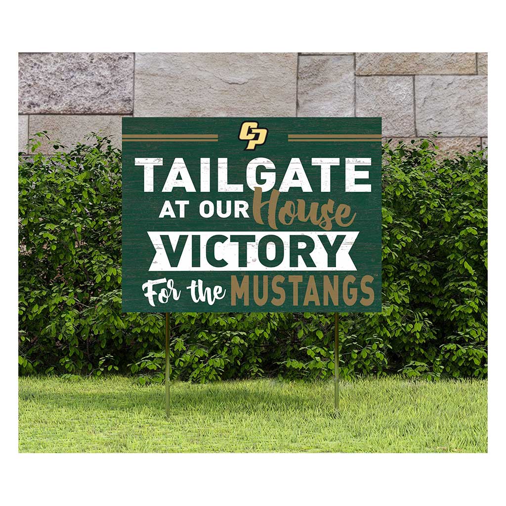18x24 Lawn Sign Tailgate at Our House California Polytechnic State Mustangs