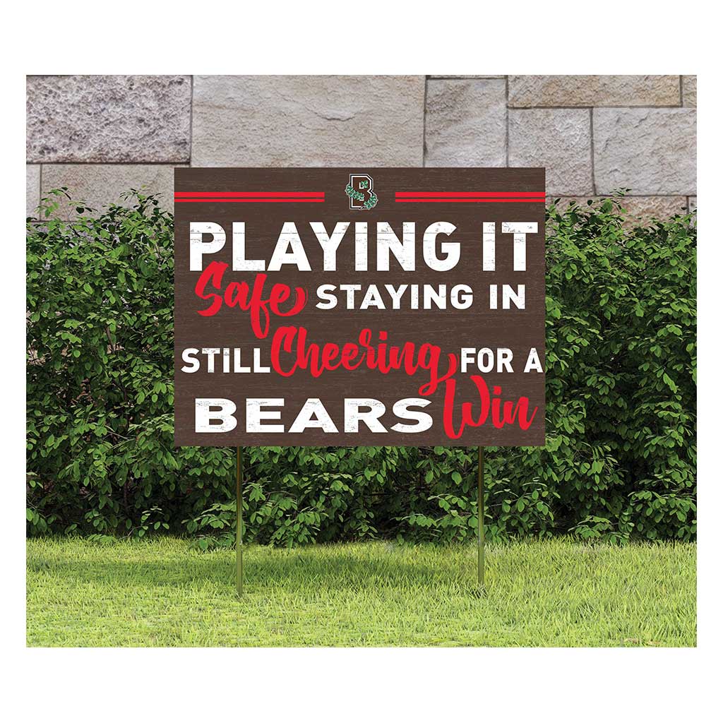 18x24 Lawn Sign Playing Safe at Home Brown Bears