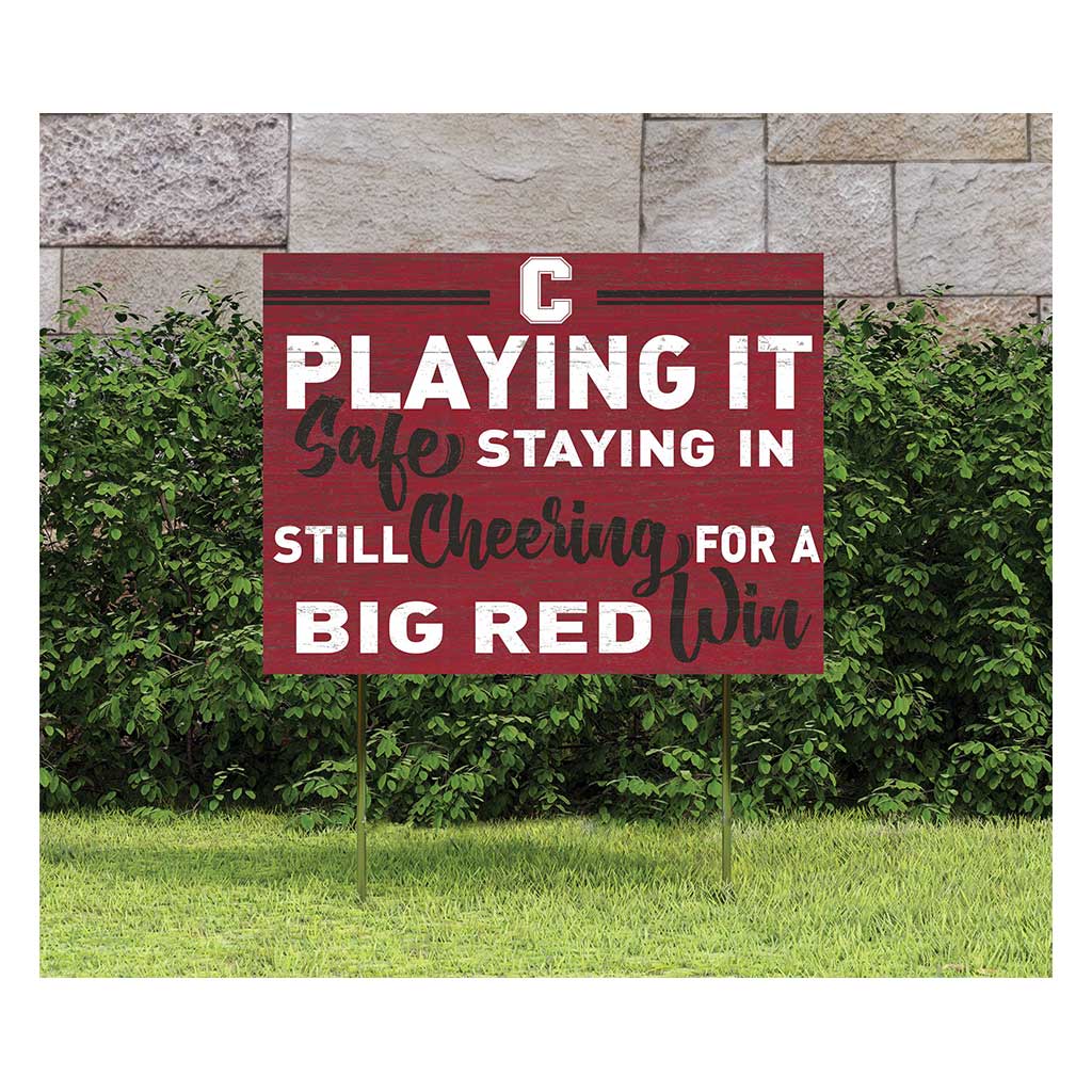 18x24 Lawn Sign Playing Safe at Home Cornell Big Red