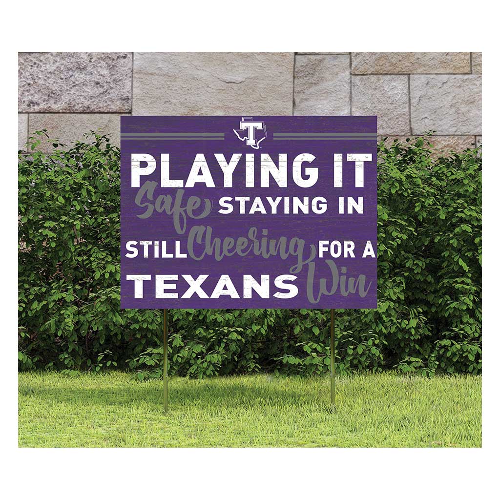 18x24 Lawn Sign Playing Safe at Home Tarleton State University Texans