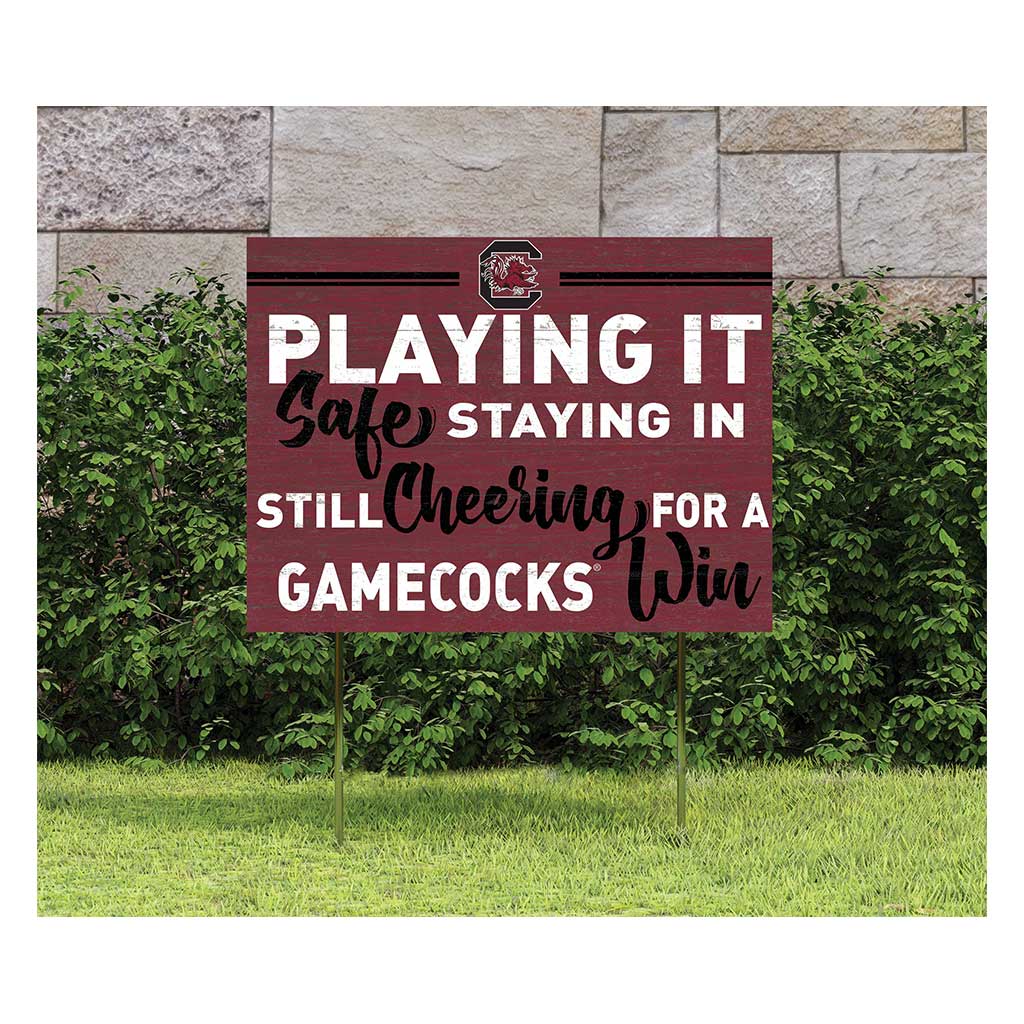 18x24 Lawn Sign Playing Safe at Home South Carolina Gamecocks
