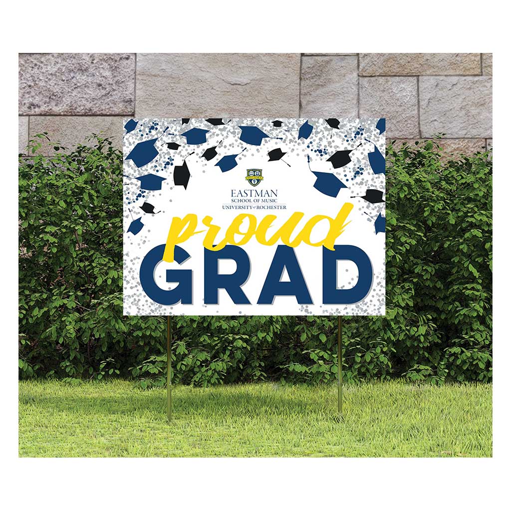 18x24 Lawn Sign Grad with Cap and Confetti University of Rochester - Eastman School of Music