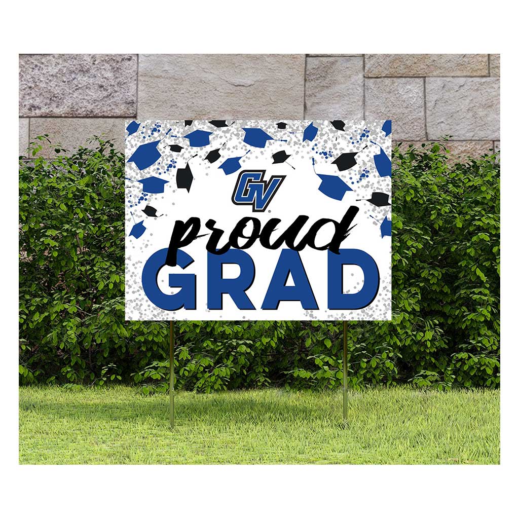 18x24 Lawn Sign Grad with Cap and Confetti Grand Valley State Lakers