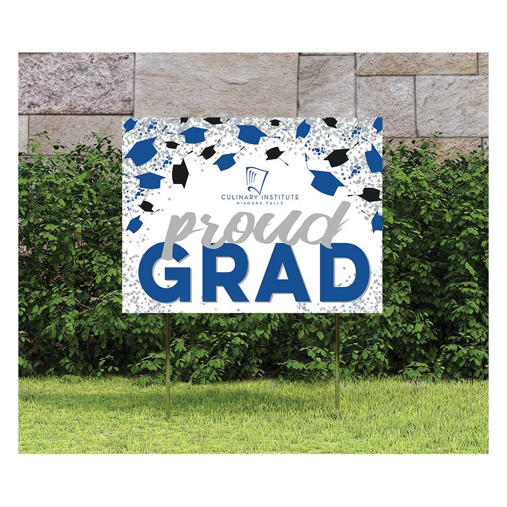 18x24 Lawn Sign Grad with Cap and Confetti Niagara Culinary