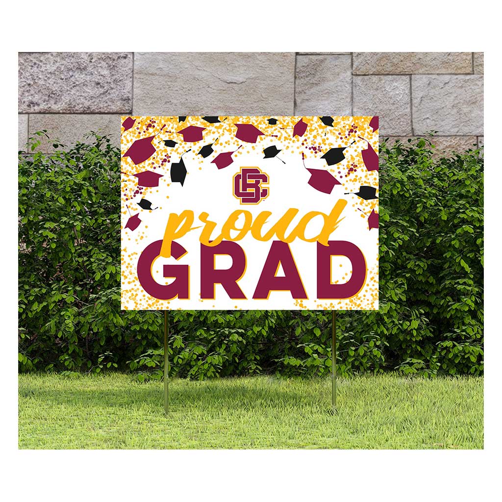 18x24 Lawn Sign Grad with Cap and Confetti Bethune-Cookman Wildcats
