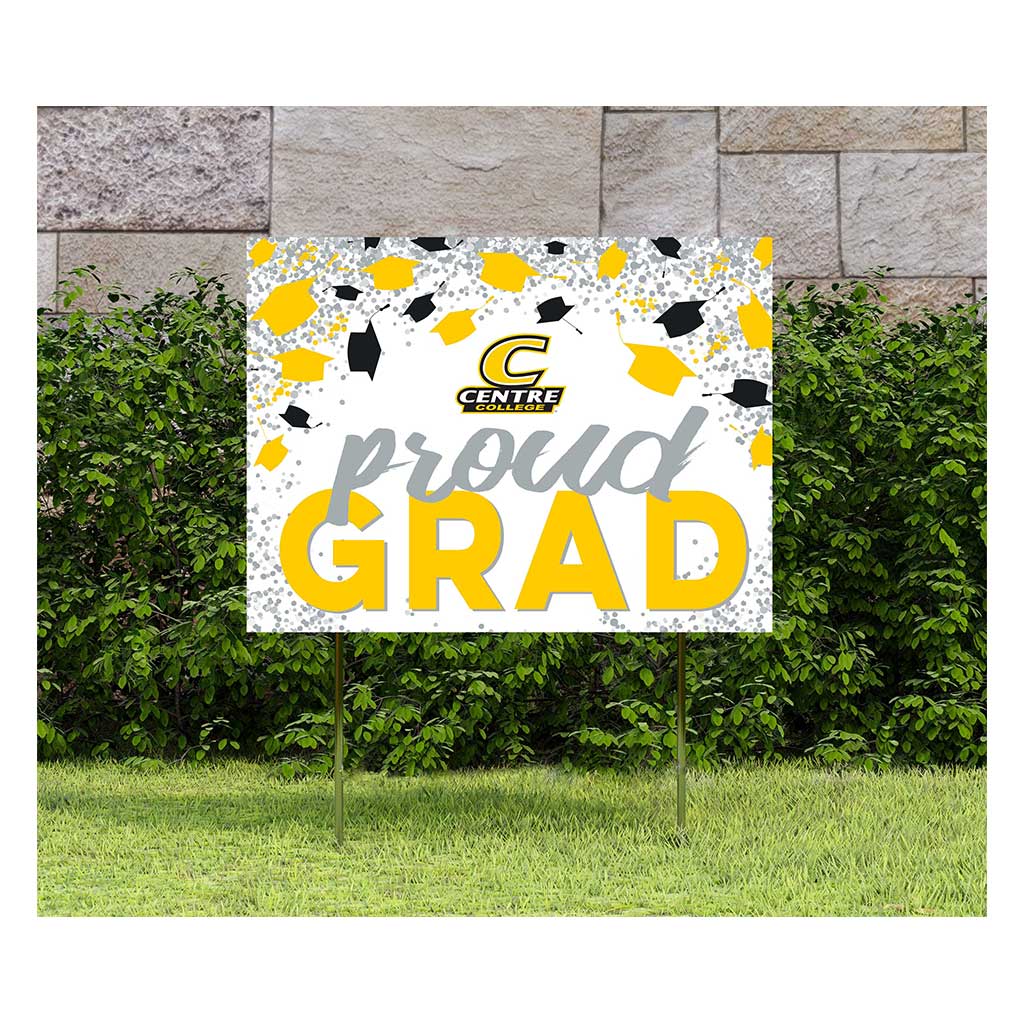 18x24 Lawn Sign Grad with Cap and Confetti Centre College Colonels