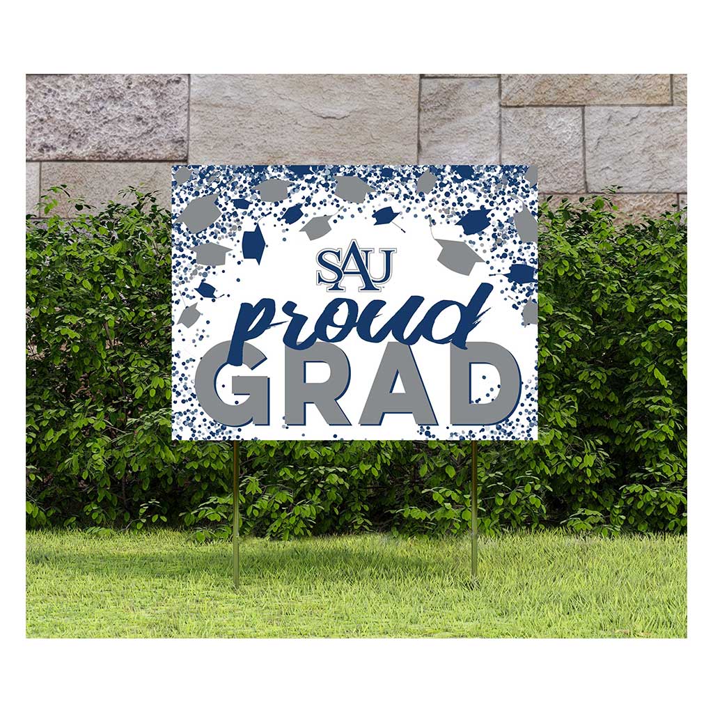 18x24 Lawn Sign Grad with Cap and Confetti Saint Augustine's University Falcons