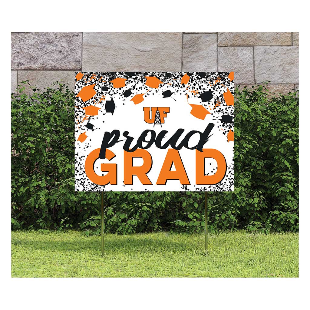 18x24 Lawn Sign Grad with Cap and Confetti Findlay Oilers
