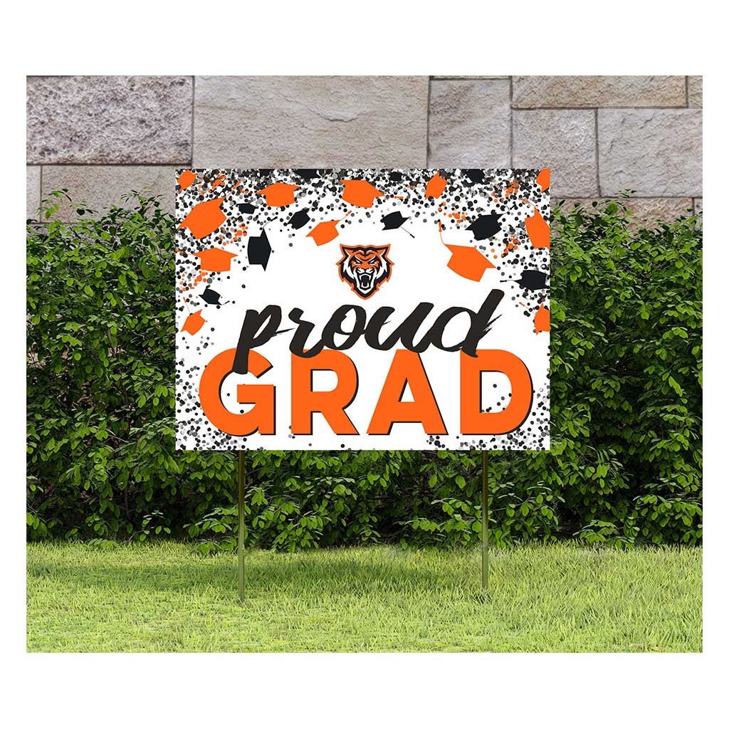 18x24 Lawn Sign Grad with Cap and Confetti Idaho State Bengals