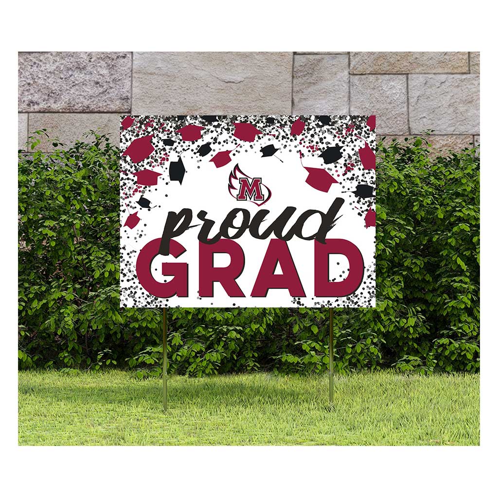18x24 Lawn Sign Grad with Cap and Confetti Meredith College Avenging Angels