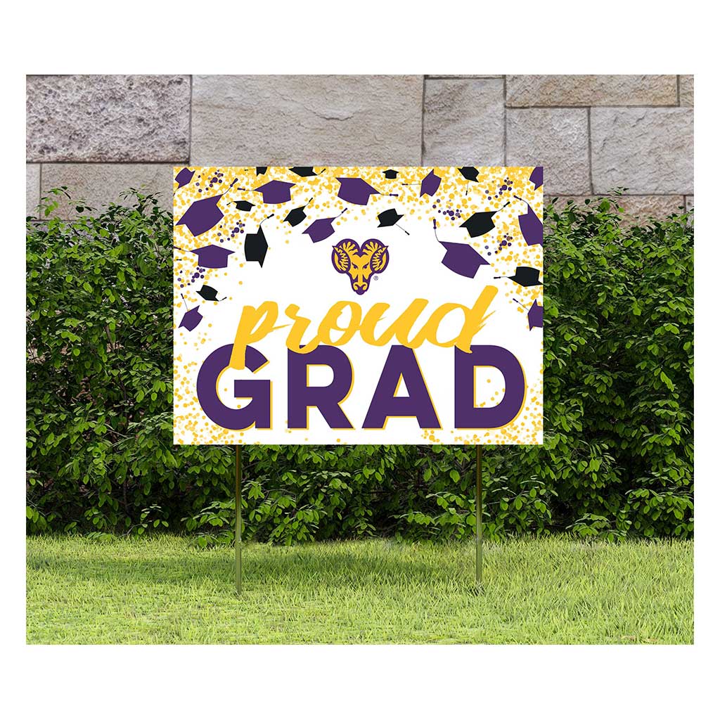 18x24 Lawn Sign Grad with Cap and Confetti West Chester Golden Rams