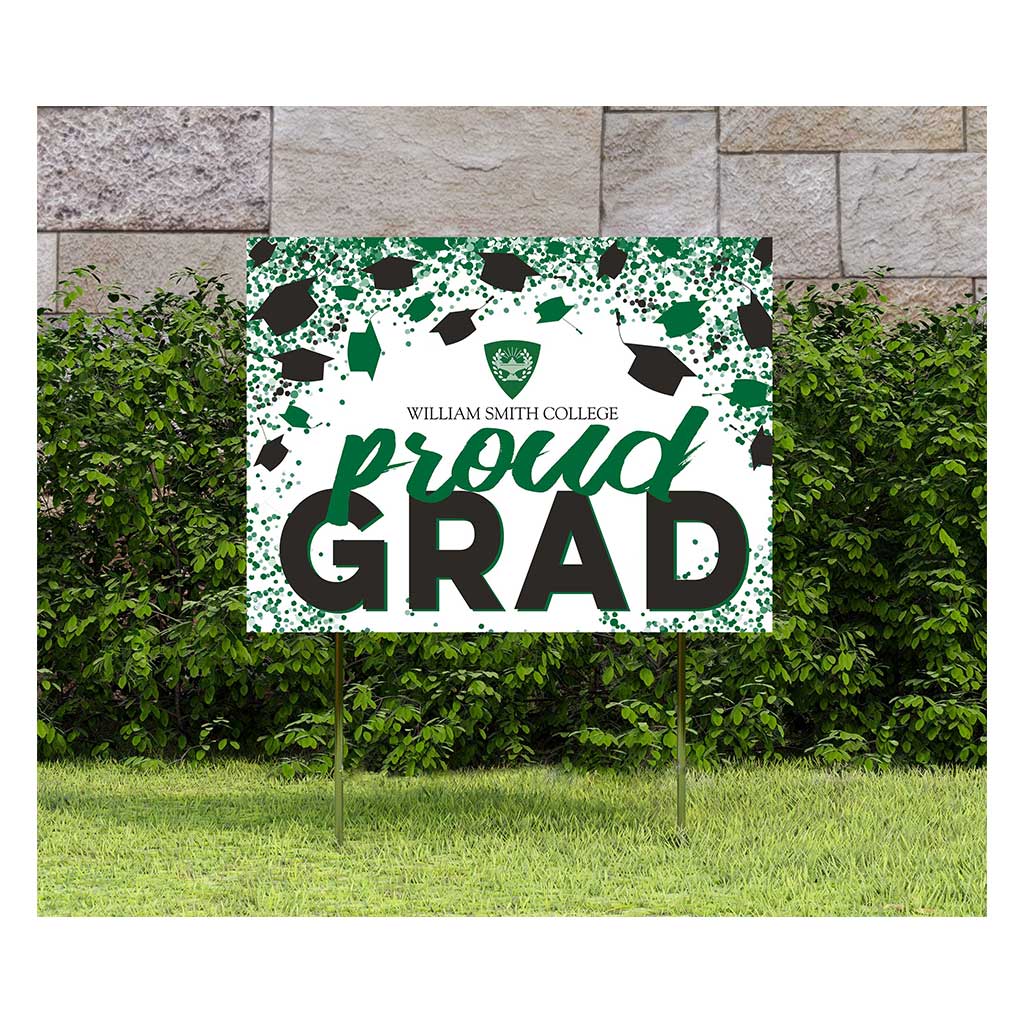 18x24 Lawn Sign Grad with Cap and Confetti William Smith College